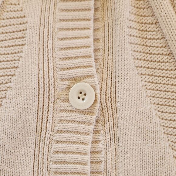 Women's Large Cream Hooded Calvin Klein Hooded Sweater - Picture 5 of 5